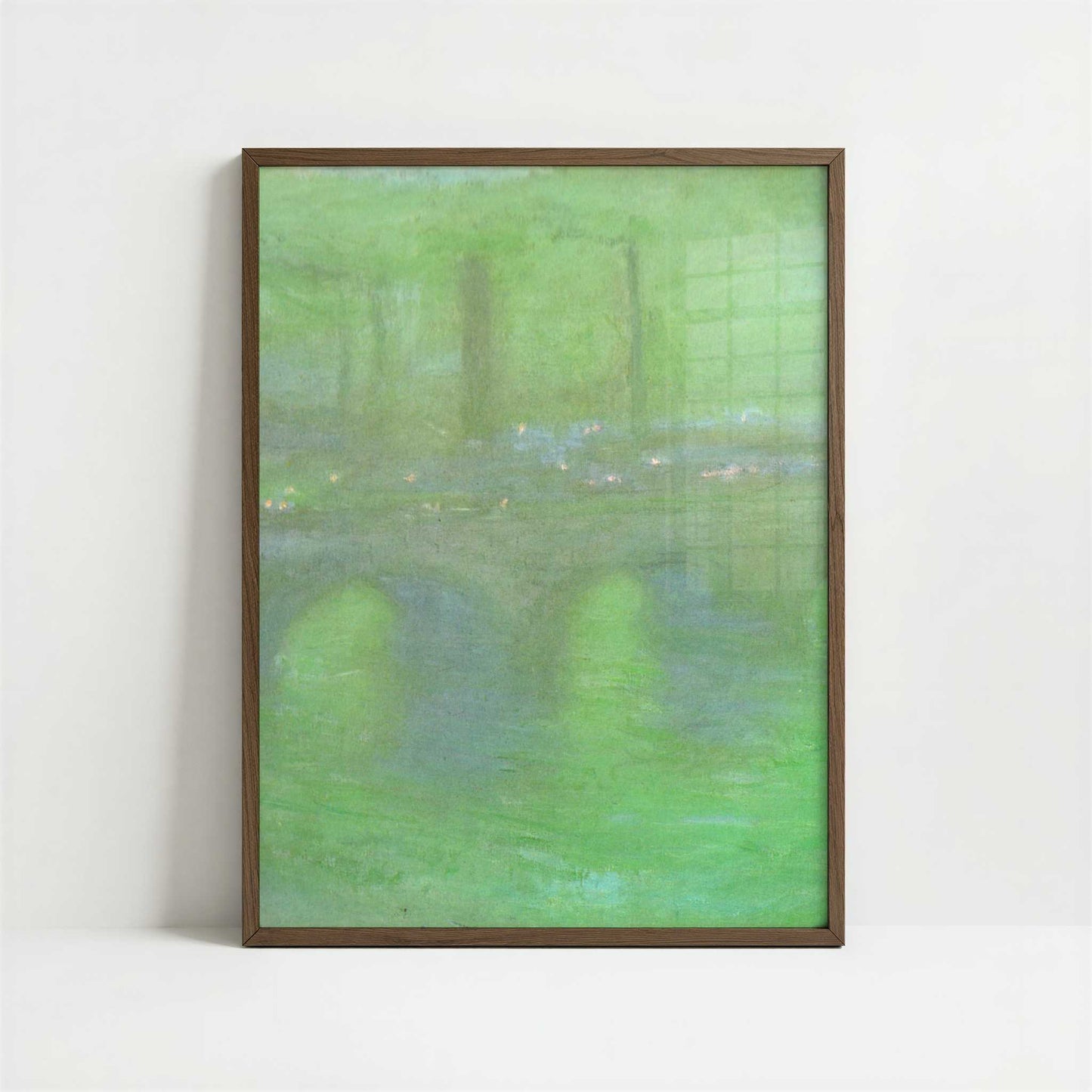 London, Waterloo Bridge at Dusk (1904) by Claude Monet – Art Print - Art print in dark wood frame