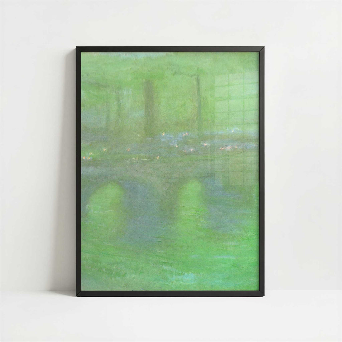 London, Waterloo Bridge at Dusk (1904) by Claude Monet – Art Print - Art print in black frame