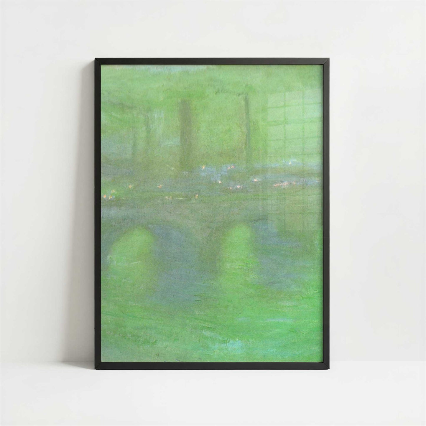 London, Waterloo Bridge at Dusk (1904) by Claude Monet – Art Print - Art print in black frame