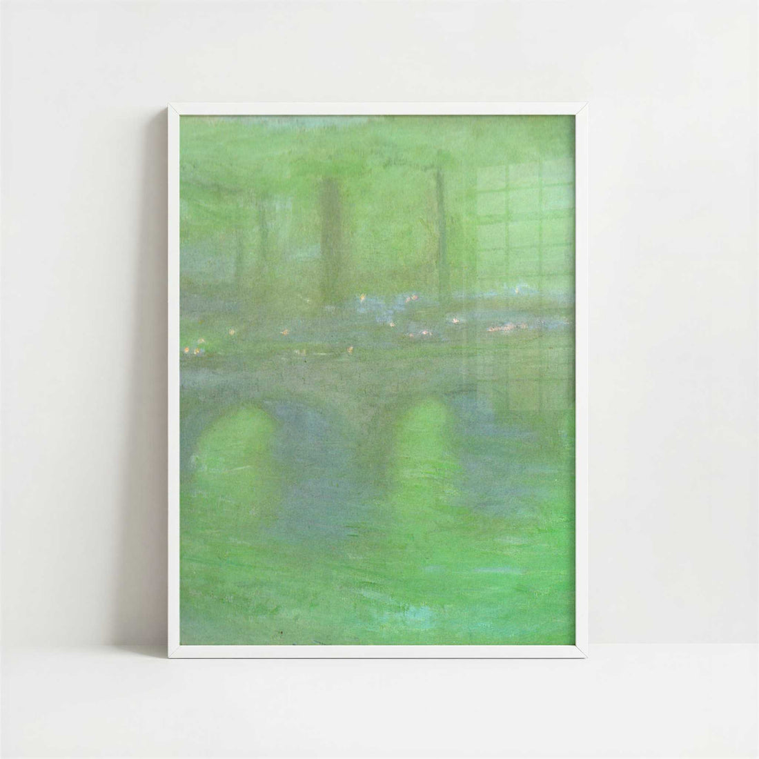 London, Waterloo Bridge at Dusk (1904) by Claude Monet – Art Print - Art print in white frame