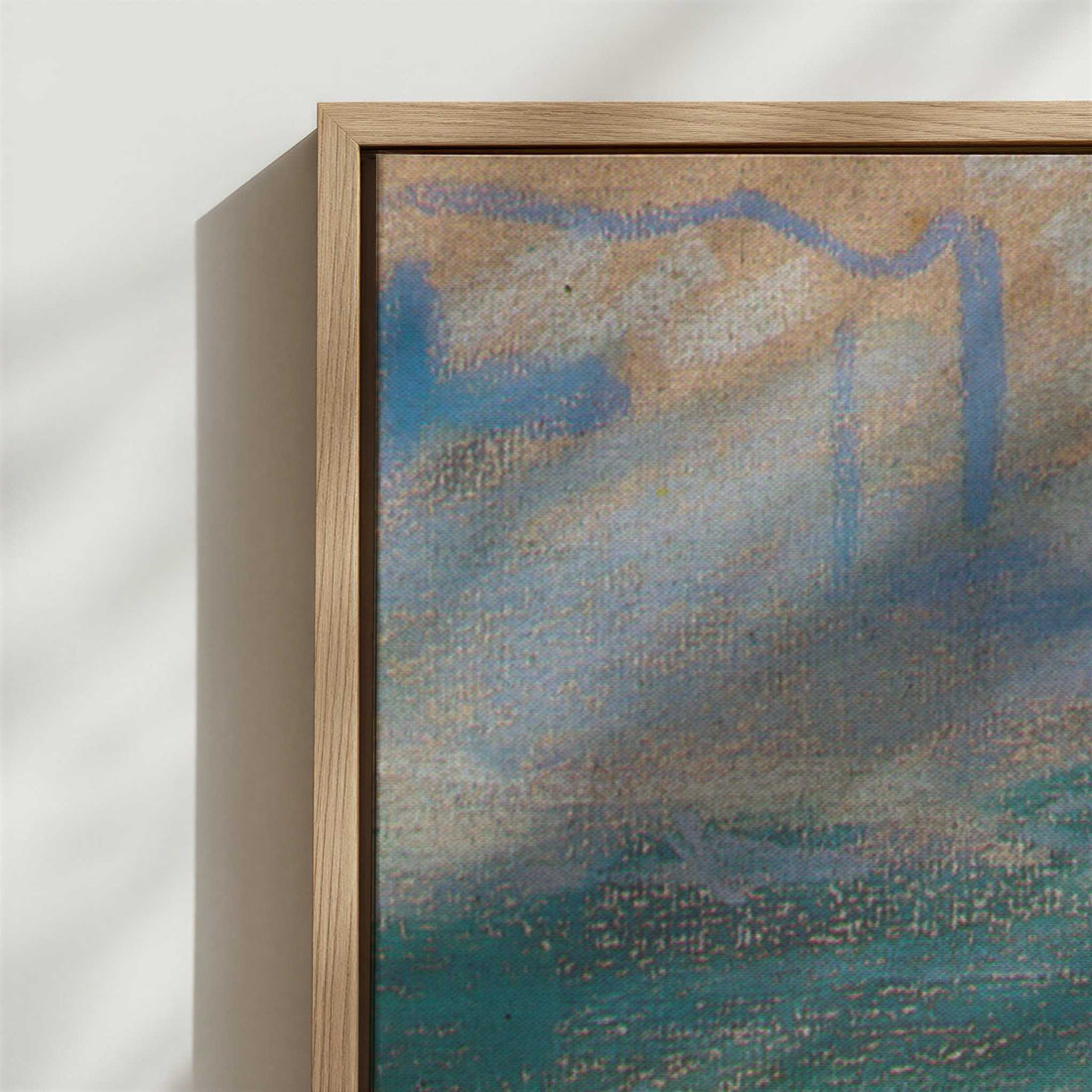 Framed Canvas - Close-up detail and texture of the framed canvas