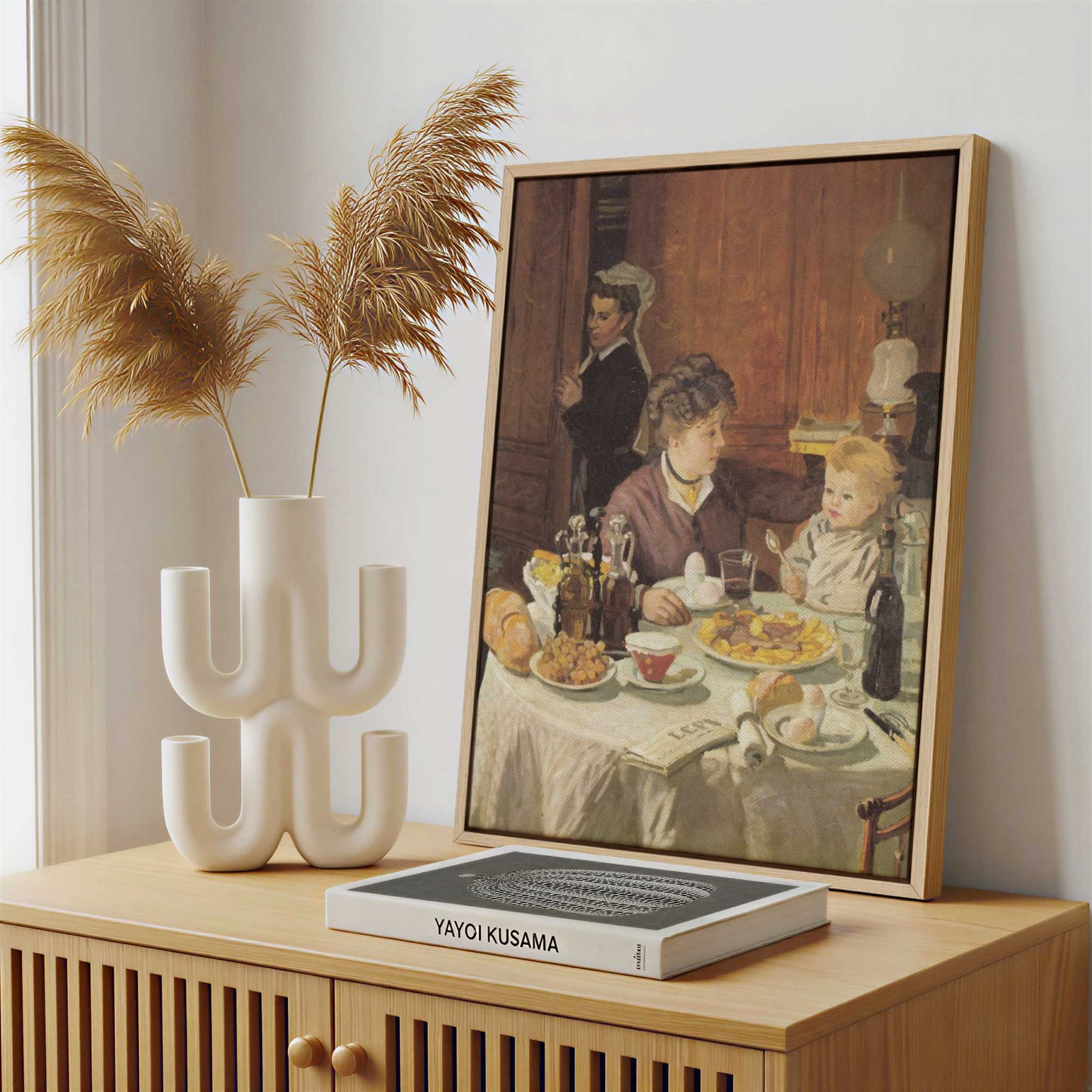 Framed Canvas - Framed canvas in a stylish interior setting