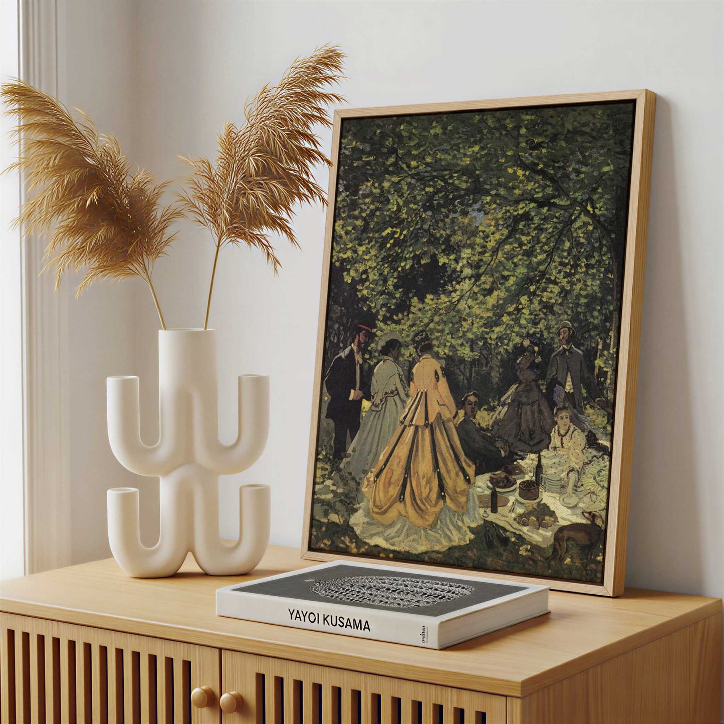 Framed Canvas - Framed canvas in a stylish interior setting