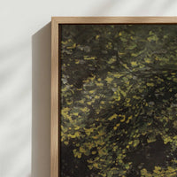 Framed Canvas - Close-up detail and texture of the framed canvas