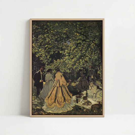 Framed Canvas - Framed canvas in oak color frame