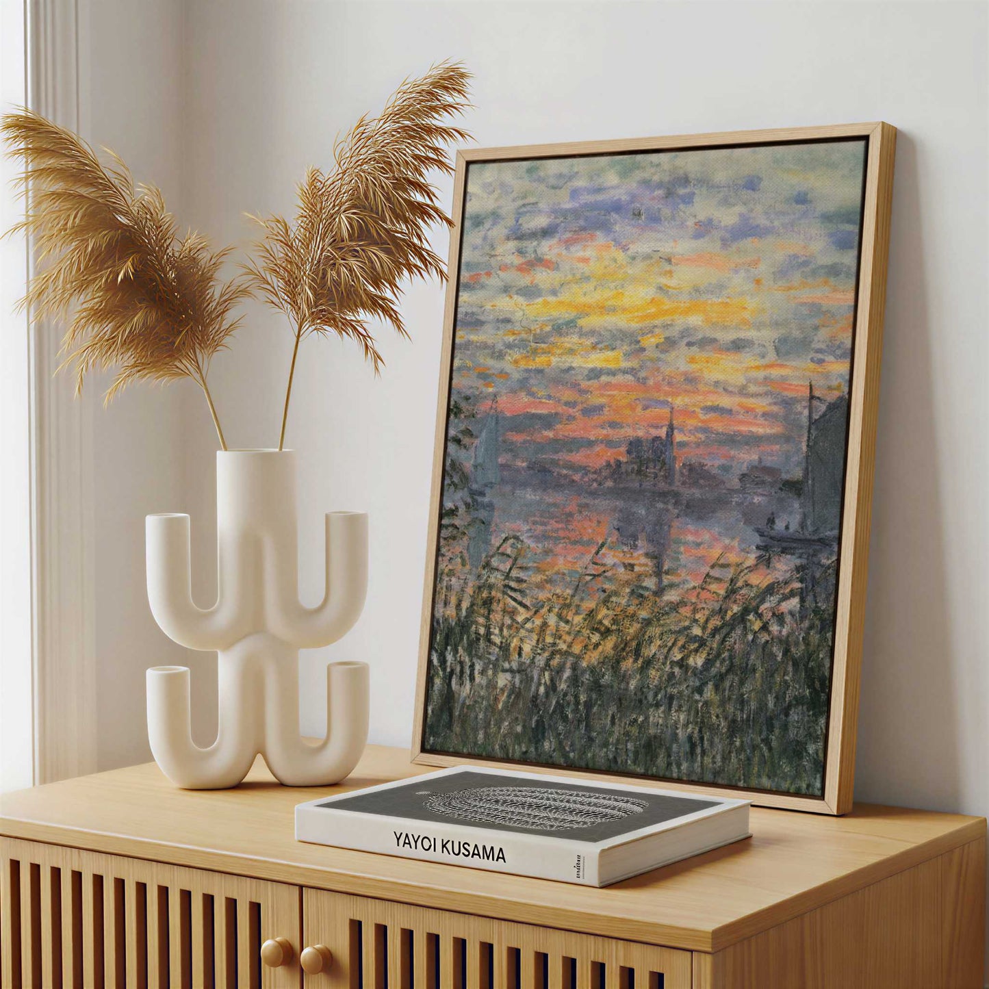 Framed Canvas - Framed canvas in a stylish interior setting