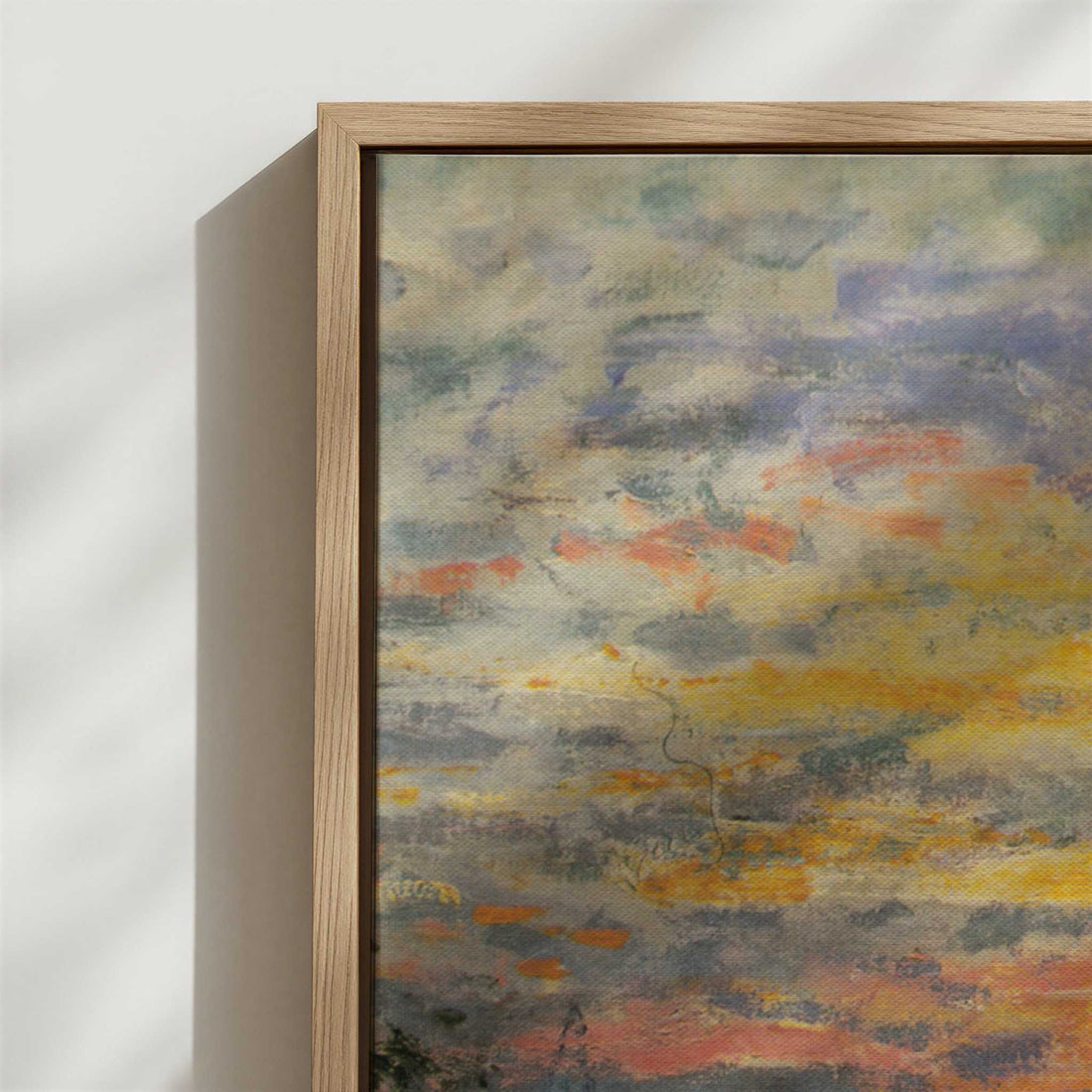 Framed Canvas - Close-up detail and texture of the framed canvas