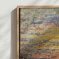 Framed Canvas - Close-up detail and texture of the framed canvas