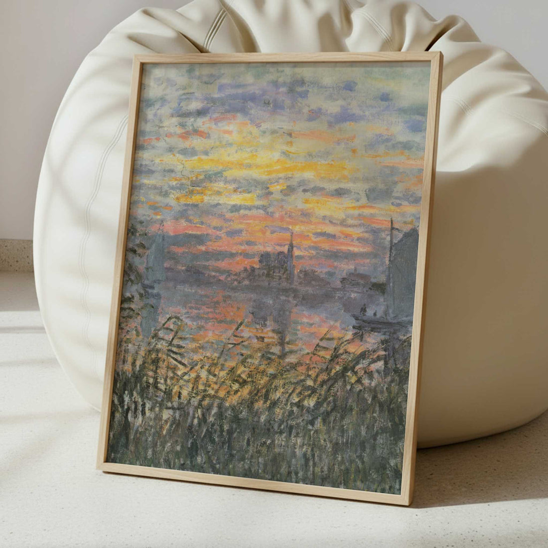 Marine View, Sunset (1874) by Claude Monet – Art Print - Interior inspiration