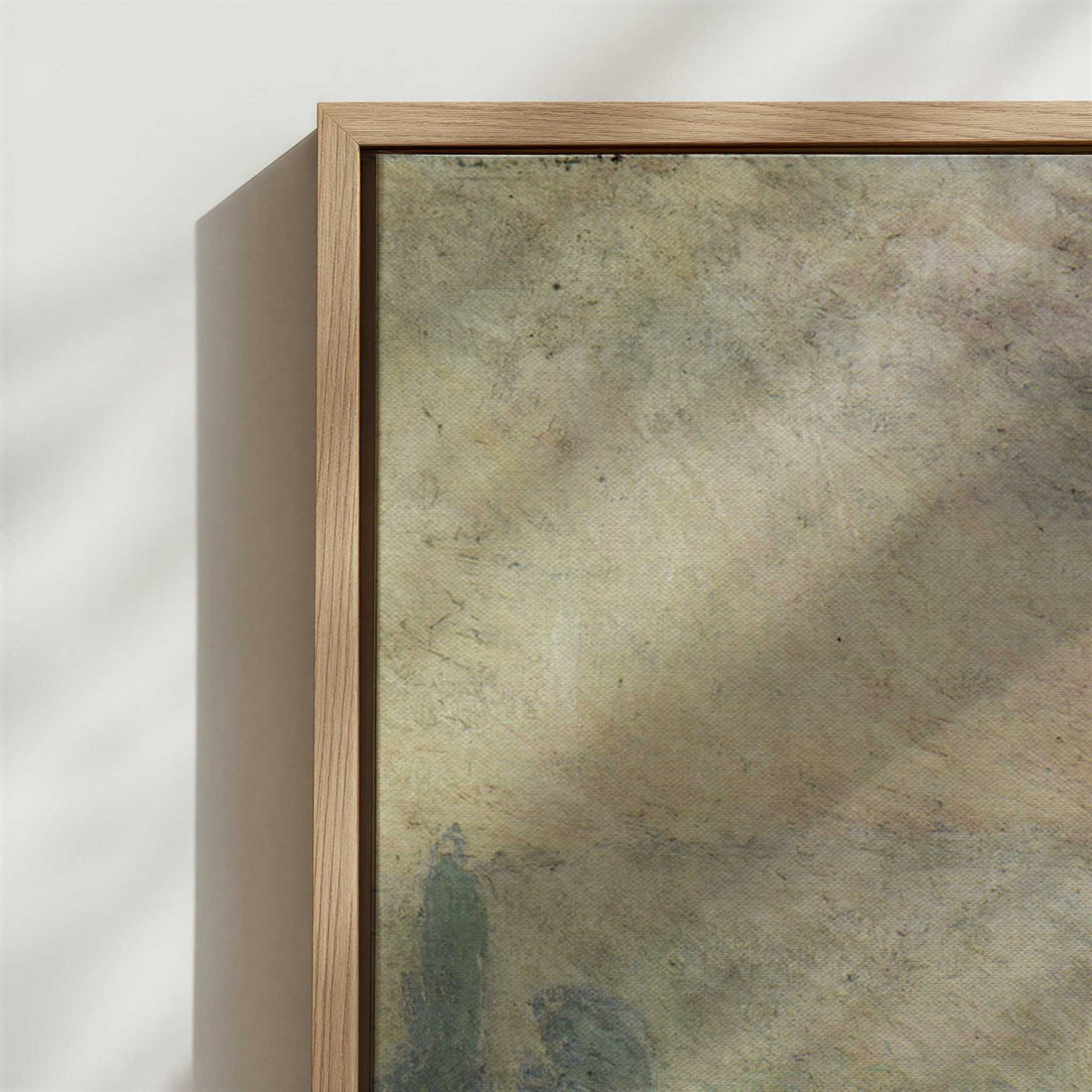 Framed Canvas - Close-up detail and texture of the framed canvas