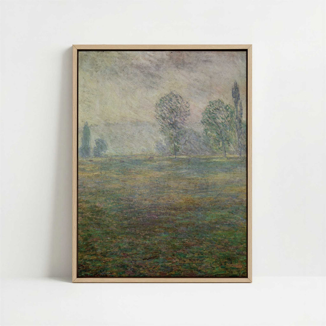 Framed Canvas - Framed canvas in oak color frame