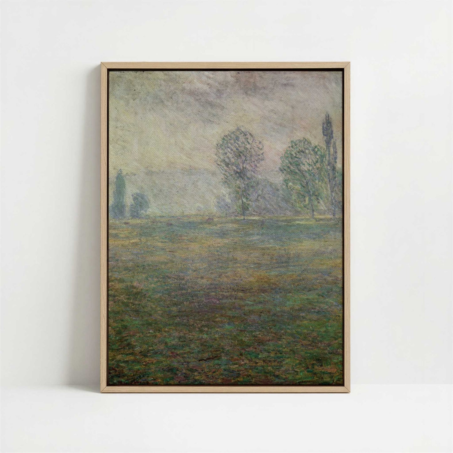 Framed Canvas - Framed canvas in oak color frame