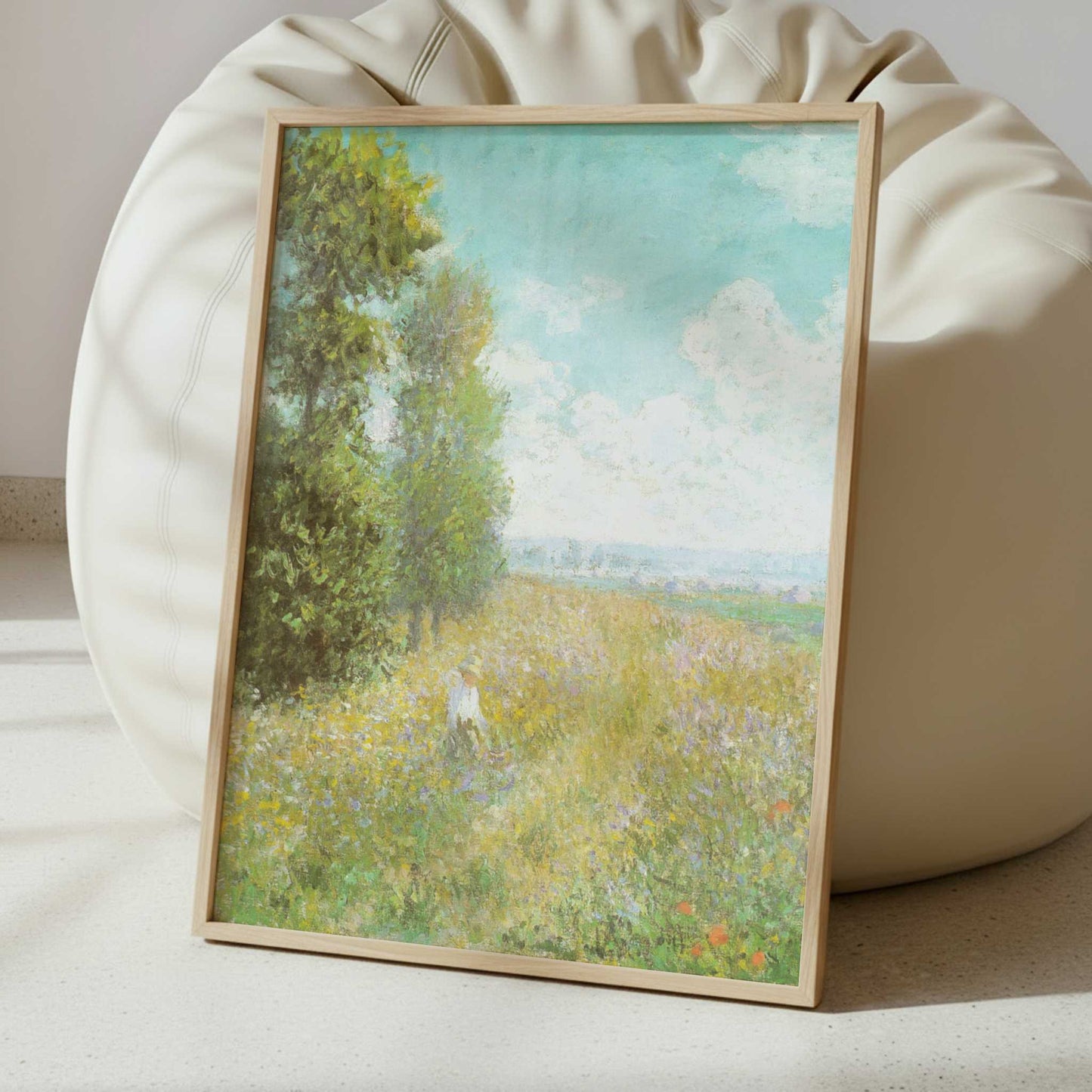Meadow with Poplars (1875) by Claude Monet – Art Print - Interior inspiration