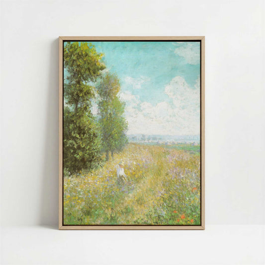 Framed Canvas - Framed canvas in oak color frame