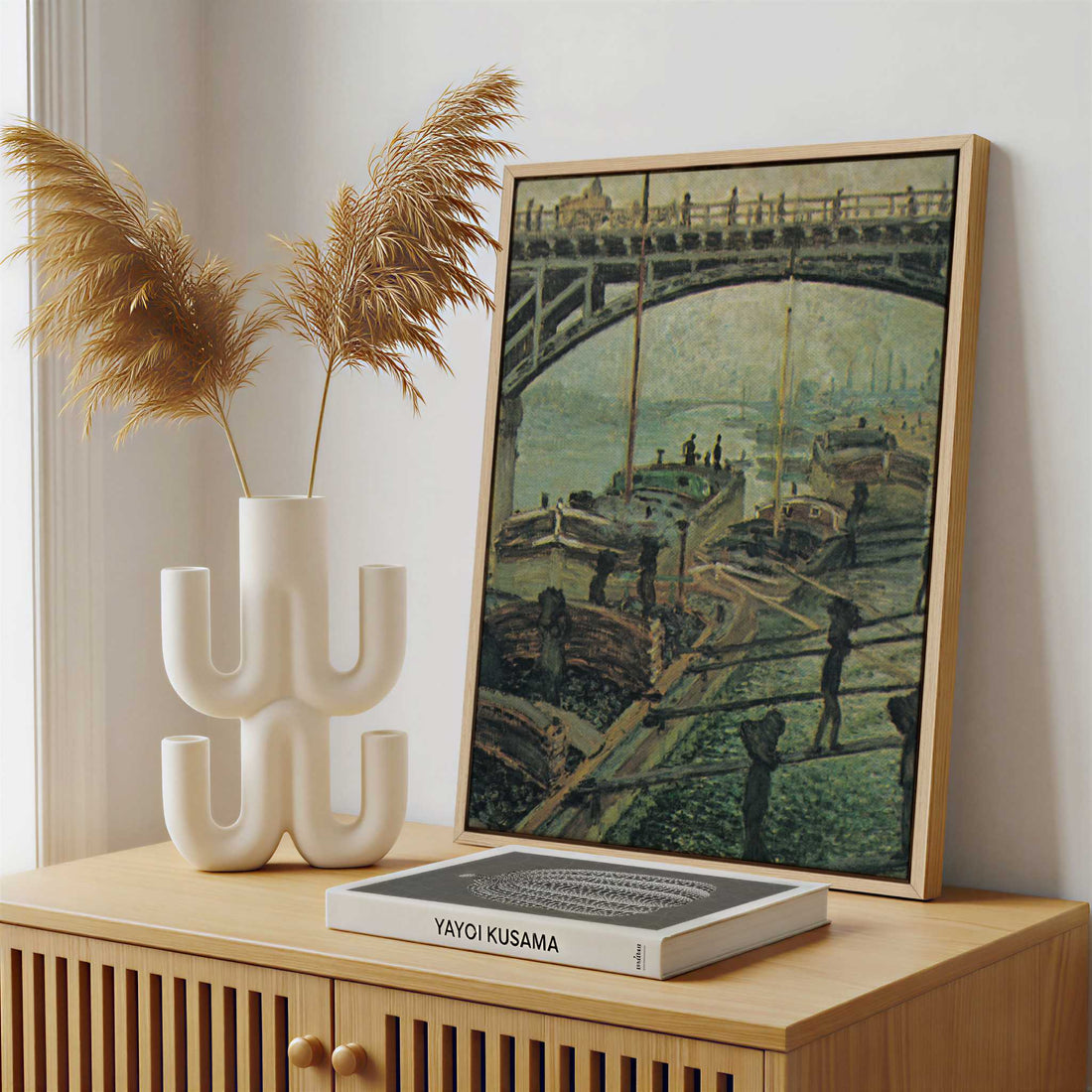 Framed Canvas - Framed canvas in a stylish interior setting
