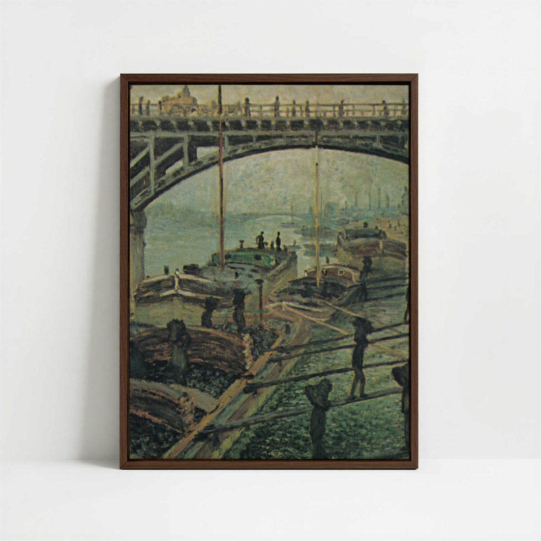 Framed Canvas - Framed canvas in dark wood color frame