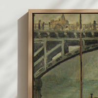 Framed Canvas - Close-up detail and texture of the framed canvas