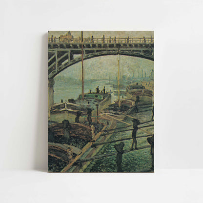 Men Unloading Coal (1875) by Claude Monet – Art Print - Unframed art print