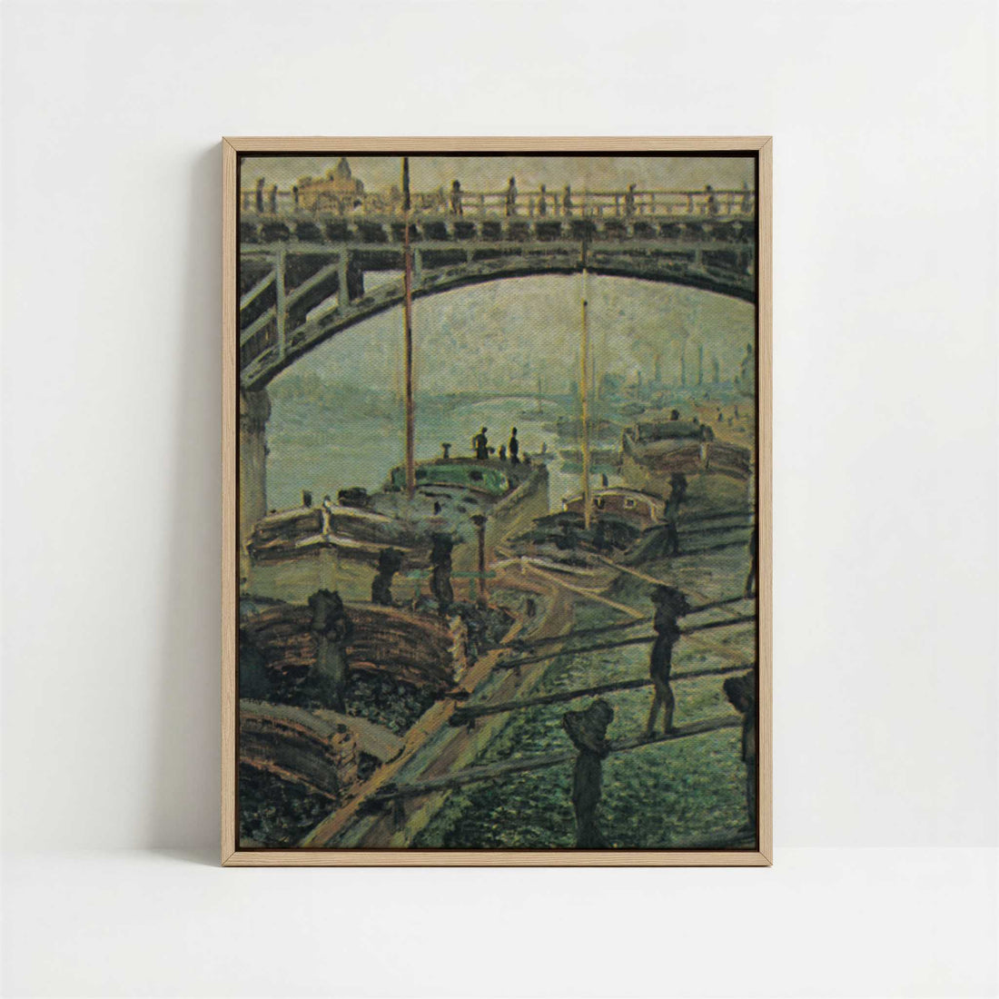 Framed Canvas - Framed canvas in oak color frame