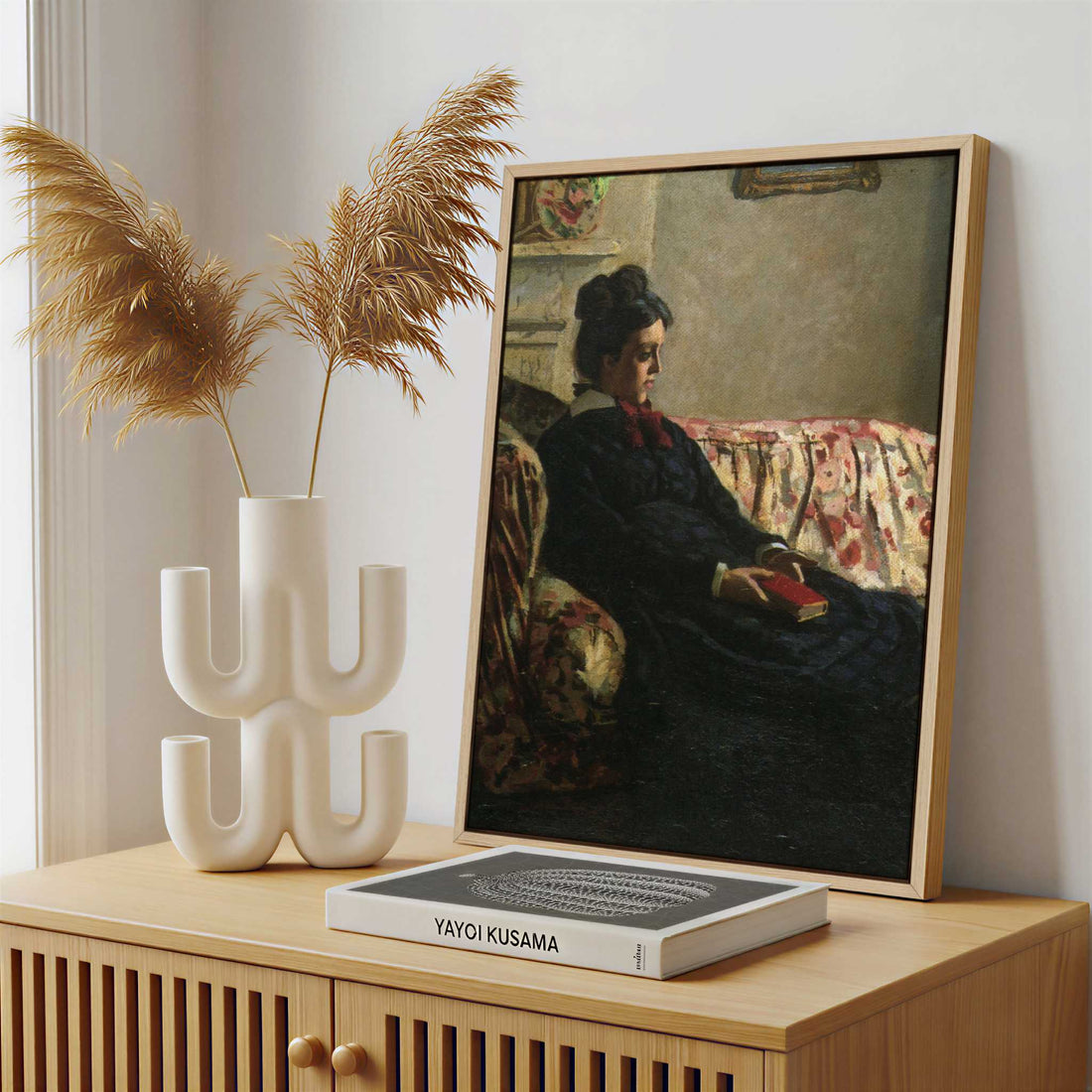 Framed Canvas - Framed canvas in a stylish interior setting