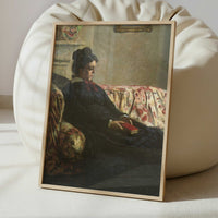 Mme Monet on the Sofa (1871) by Claude Monet – Art Print - Interior inspiration