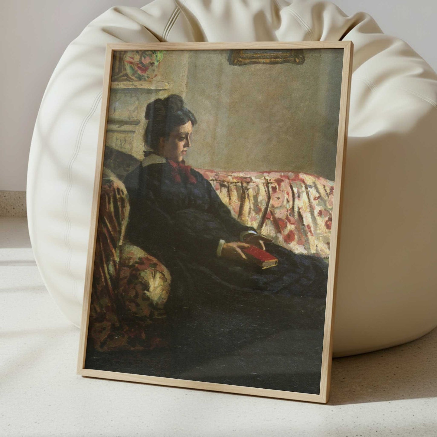 Mme Monet on the Sofa (1871) by Claude Monet – Art Print - Interior inspiration
