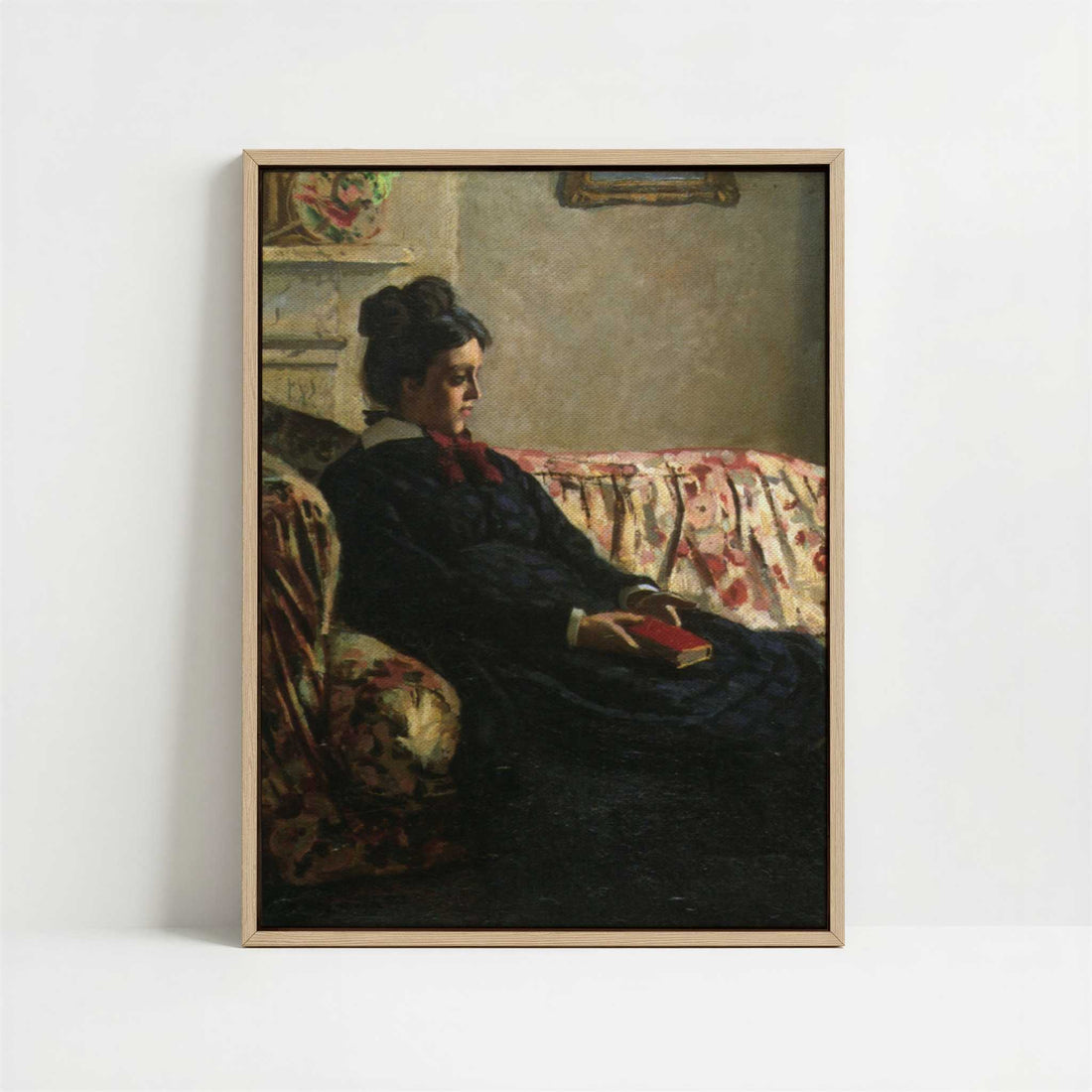 Framed Canvas - Framed canvas in oak color frame