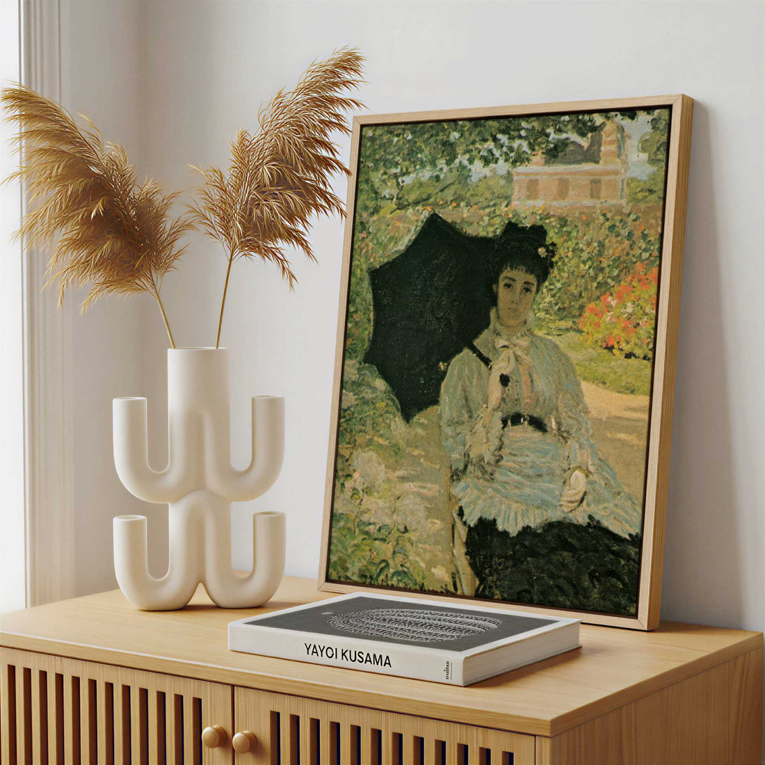 Framed Canvas - Framed canvas in a stylish interior setting