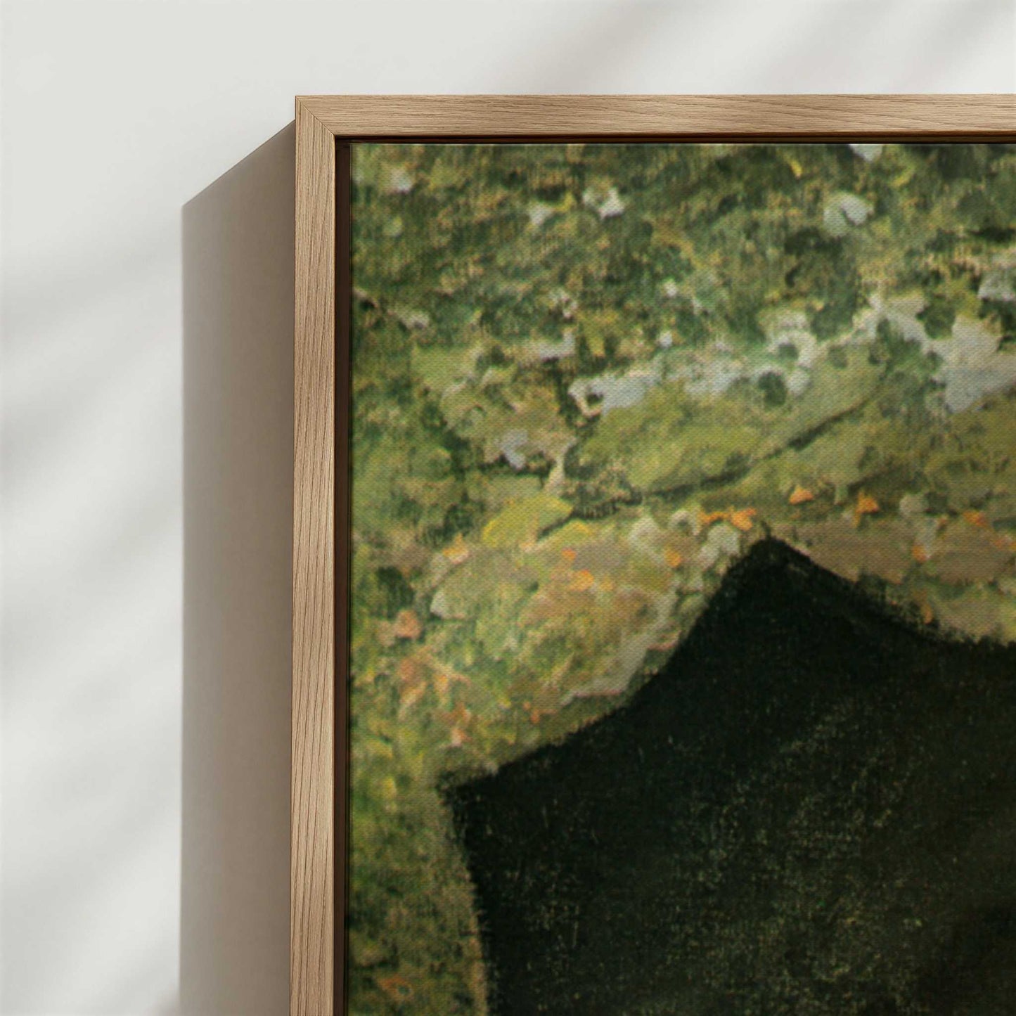 Framed Canvas - Close-up detail and texture of the framed canvas