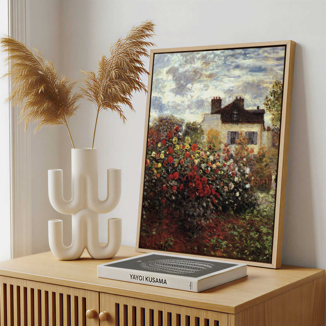 Framed Canvas - Framed canvas in a stylish interior setting