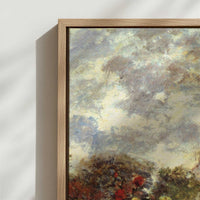 Framed Canvas - Close-up detail and texture of the framed canvas
