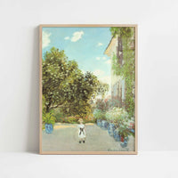 Monet's House at Argenteuil (1873) by Claude Monet – Art Print - Art print in oak frame