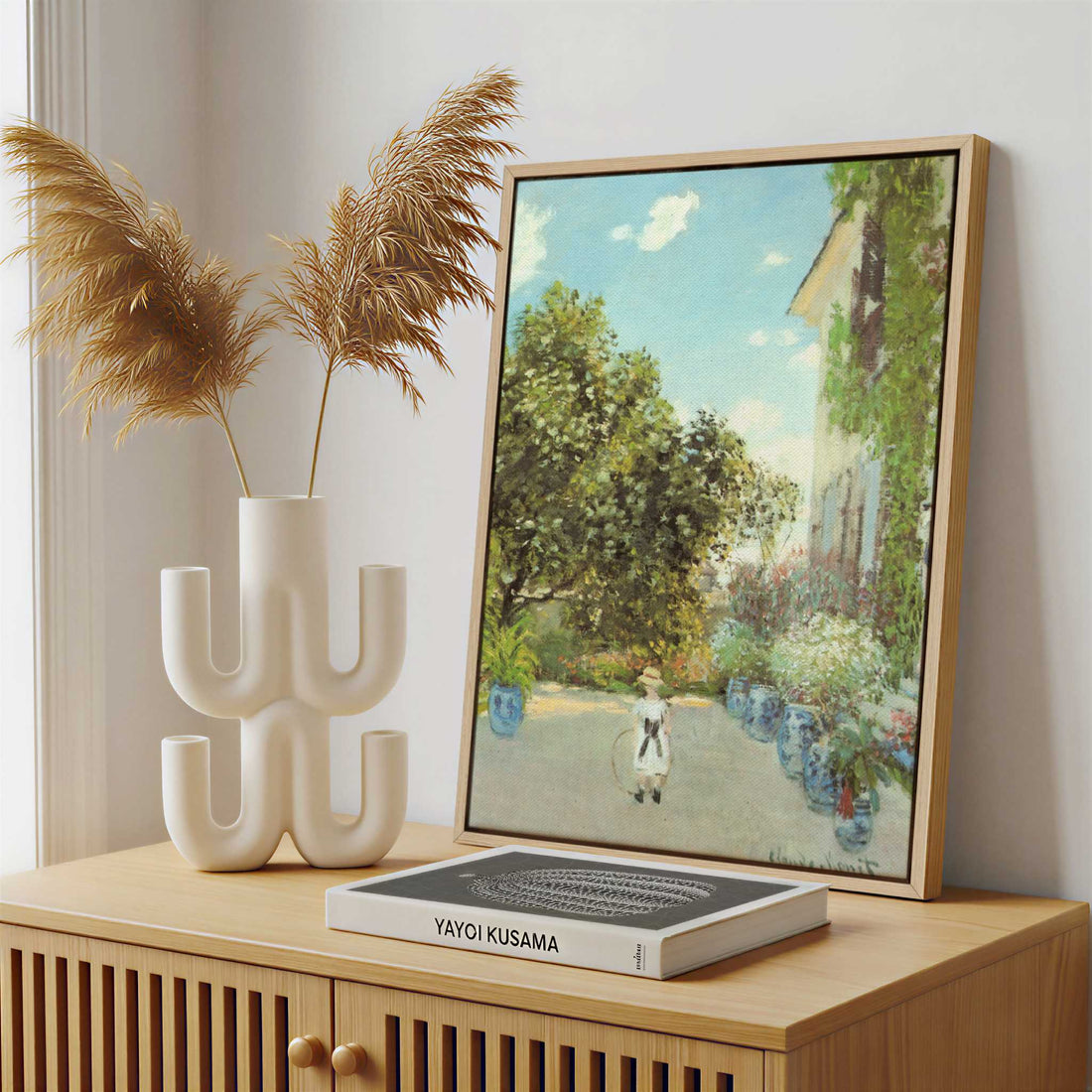 Framed Canvas - Framed canvas in a stylish interior setting