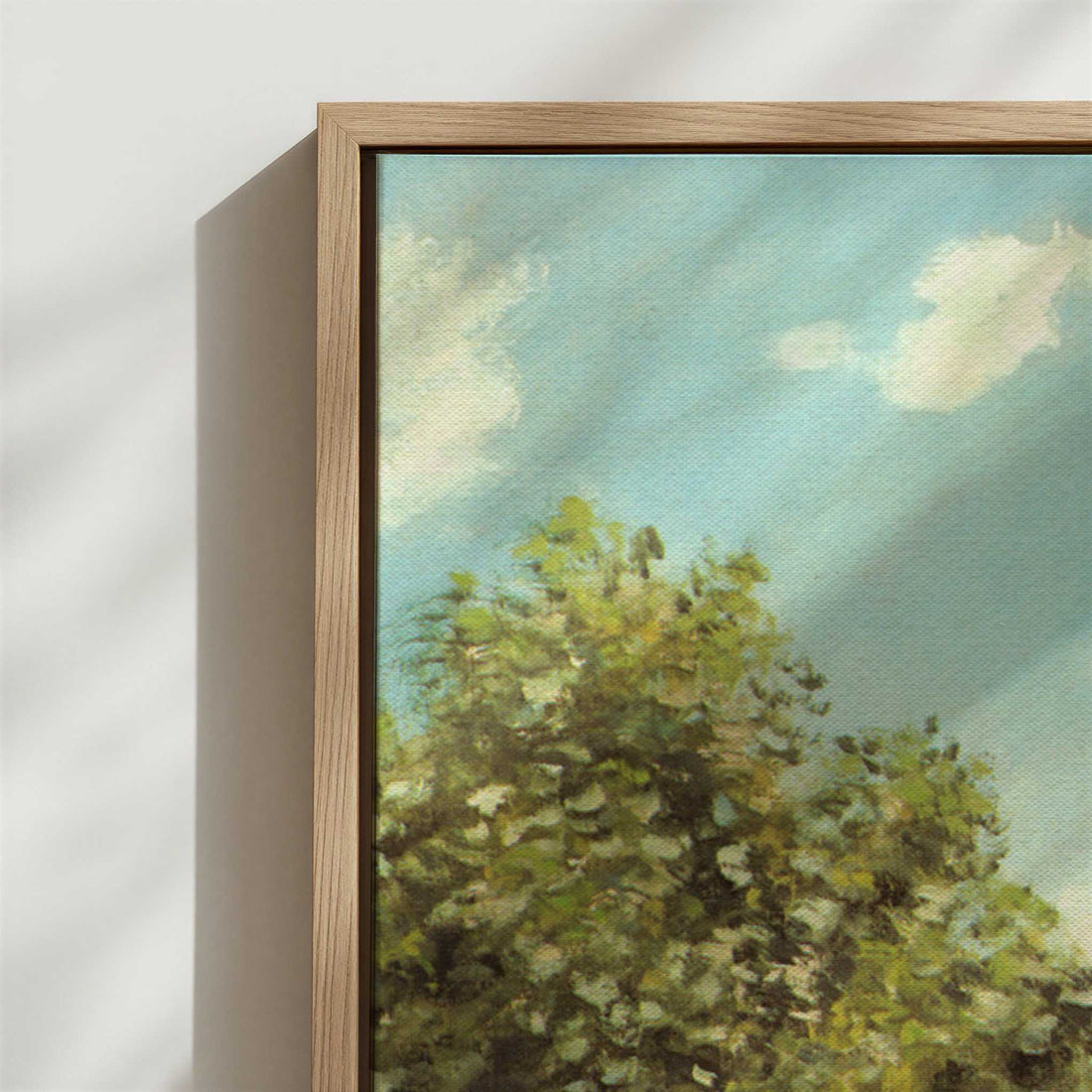 Framed Canvas - Close-up detail and texture of the framed canvas