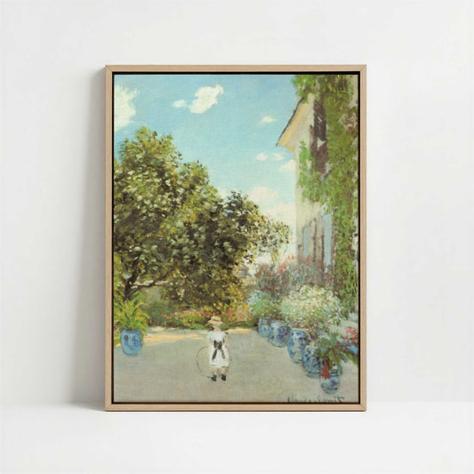 Framed Canvas - Framed canvas in oak color frame