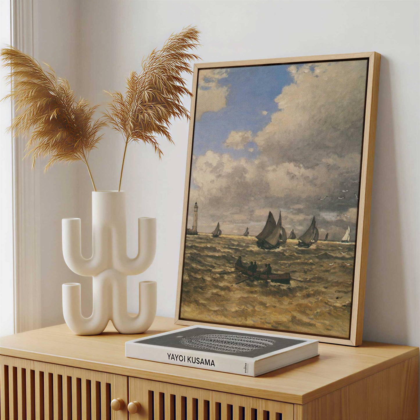 Framed Canvas - Framed canvas in a stylish interior setting