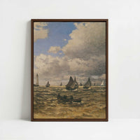 Framed Canvas - Framed canvas in dark wood color frame