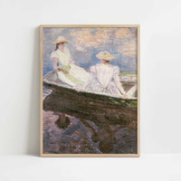 On the Boat (1887) by Claude Monet – Art Print - Art print in oak frame