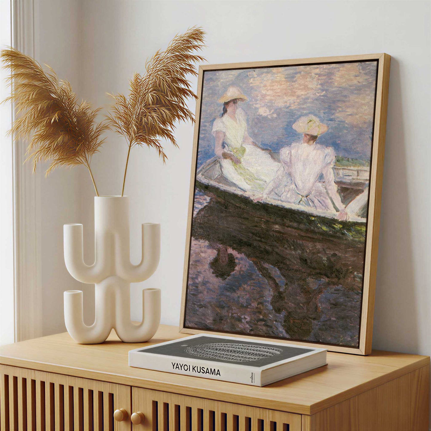 Framed Canvas - Framed canvas in a stylish interior setting