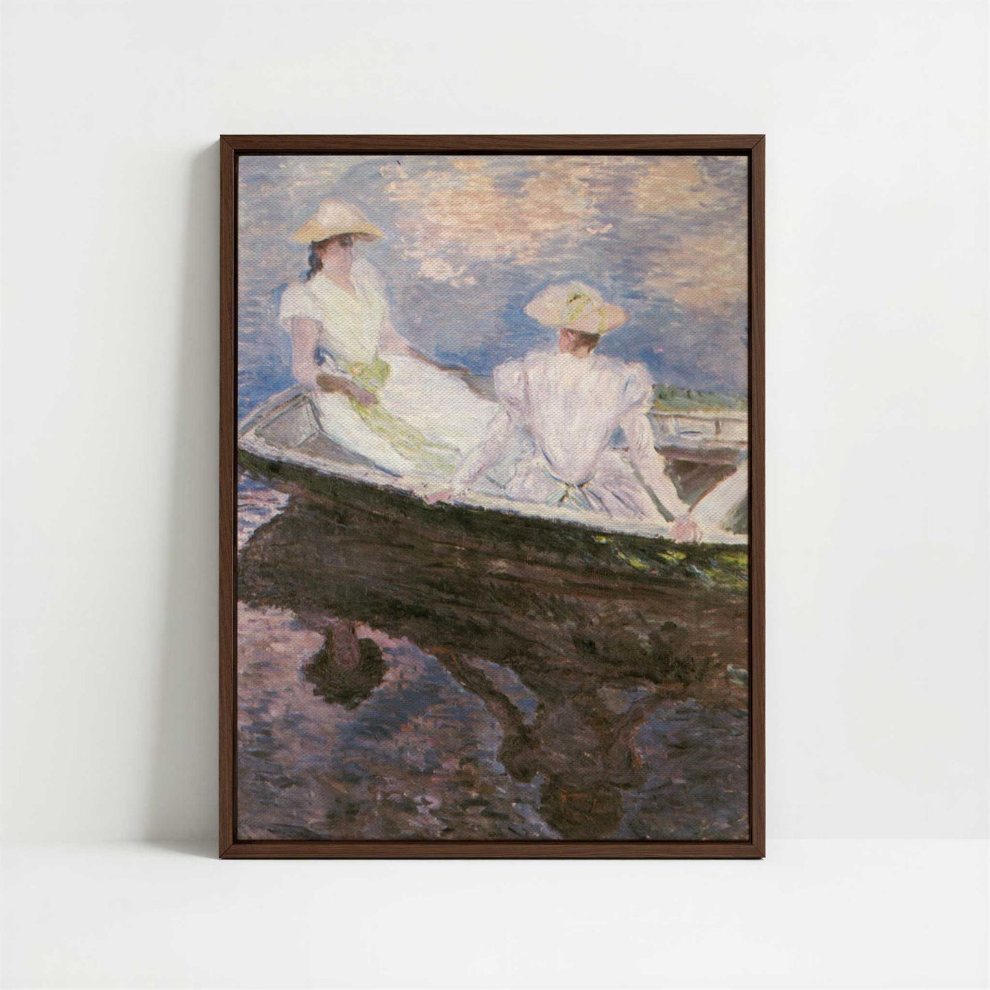 Framed Canvas - Framed canvas in dark wood color frame