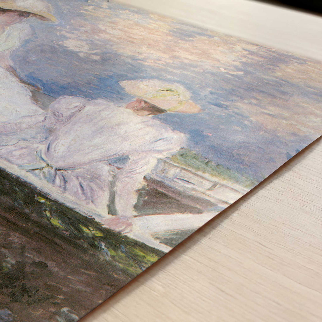 On the Boat (1887) by Claude Monet – Art Print - Close-up detail of the art print