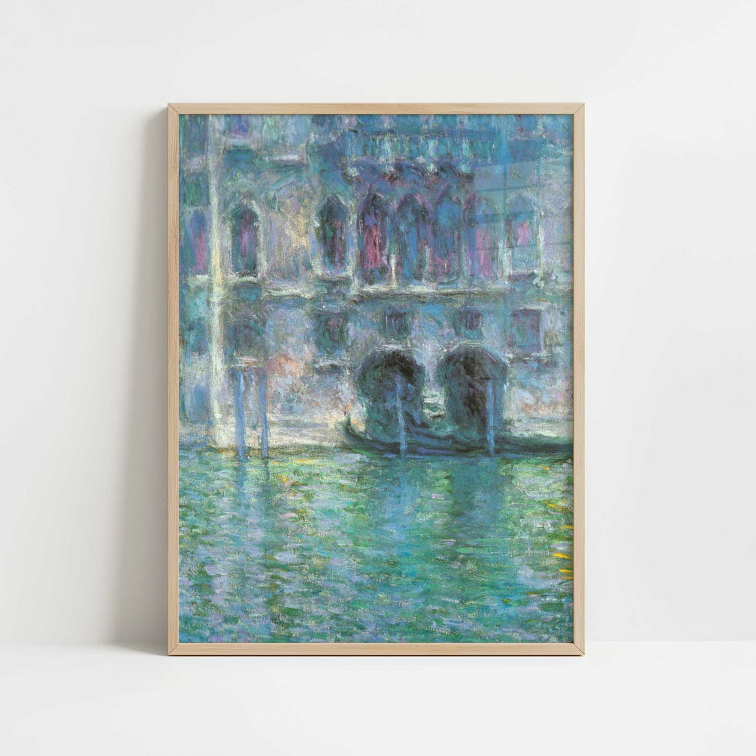 Palazzo de Mula, Venice (1908) by Claude Monet – Art Print - Art print in oak frame