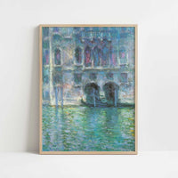 Palazzo de Mula, Venice (1908) by Claude Monet – Art Print - Art print in oak frame