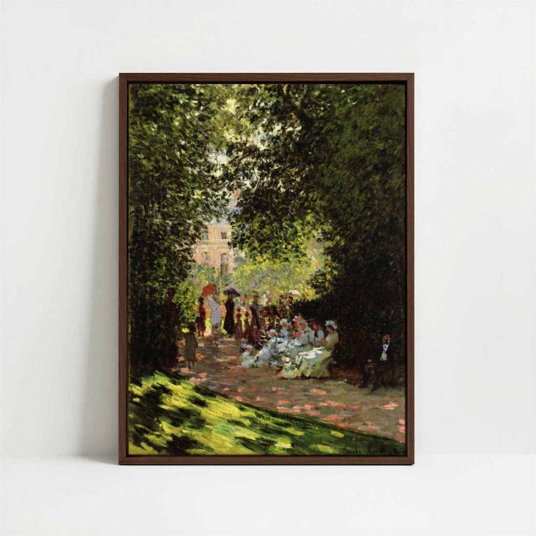 Framed Canvas - Framed canvas in dark wood color frame