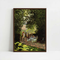 Framed Canvas - Framed canvas in dark wood color frame