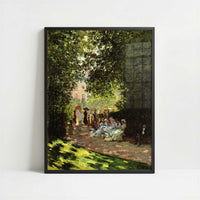 Parisians Enjoying the Parc Monceau (1878) by Claude Monet – Art Print - Art print in black frame