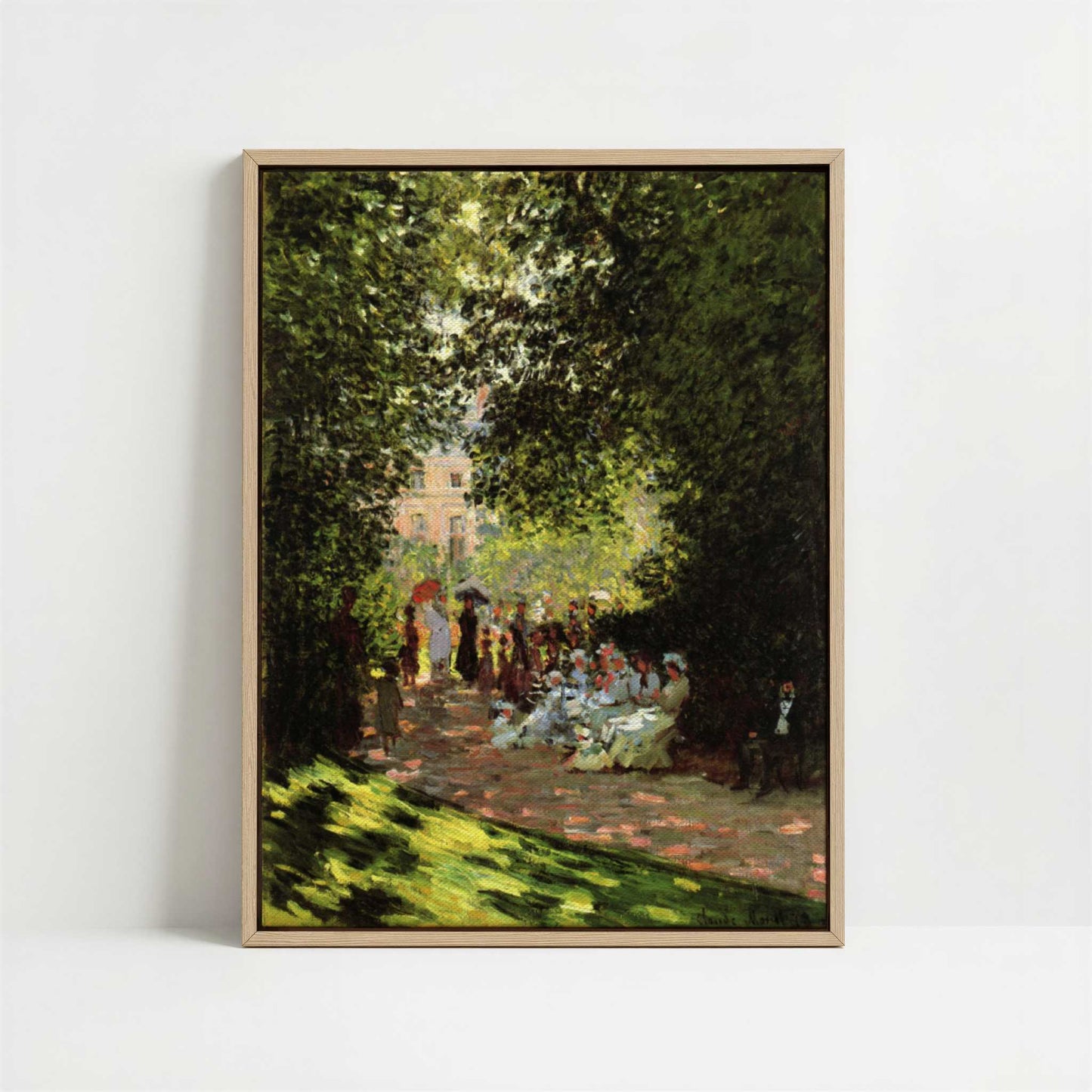 Framed Canvas - Framed canvas in oak color frame