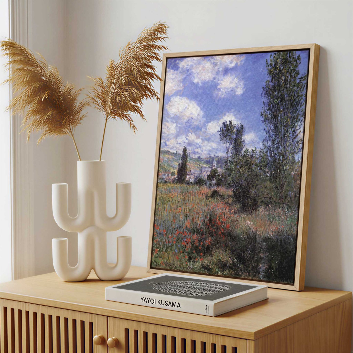 Framed Canvas - Framed canvas in a stylish interior setting