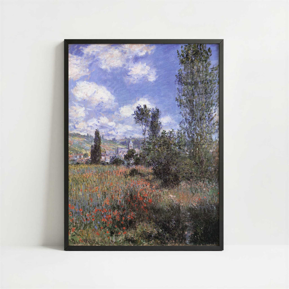 Path in Ile St-Martin, Vétheuil (1881) by Claude Monet – Art Print - Art print in black frame