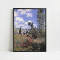 Path in Ile St-Martin, Vétheuil (1881) by Claude Monet – Art Print - Art print in black frame